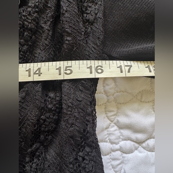 Rods Fairy Goth Renaissance Sheer Lace Long Sleeve Black Cardigan Size Medium - Picture 11 of 13